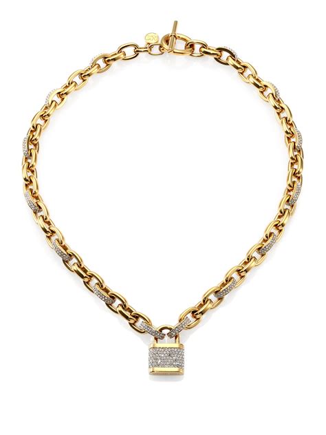 michael kors chain necklace|michael kors necklace sale.